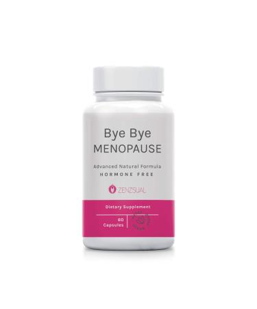 ZENZSUAL Bye Bye Menopause 100% Vegan Estrogen Sugar and Soy Free Helps reducing Hot Flashes Night Sweat and Mood Swings  (60 Capsules)
