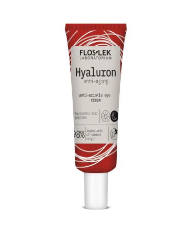 Floslek |Hyaluron anti-wrinkle eye cream |Anti-aging eye care |Immediate and tightening of the skin |Reduction of dark dark circles |30 ml