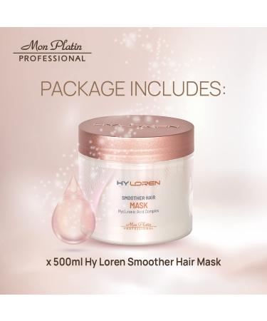 Mon Platin HY Loren Smoother Hair Mask with Hyaluronic Acid - 500 ml | Premium Deep Conditioner for Smooth, Soft, and Shiny Hair - Buy Online on GoSupps.com