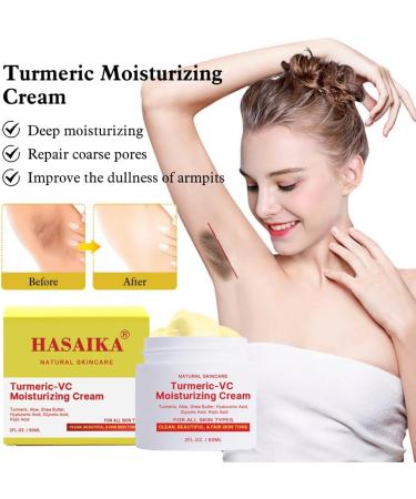 HASAIKA Turmeric Face Cream Turmeric Lightening Cream Dark Spot Correcting Cream Dark Spot Eliminator Evens Out Skin Tone Reduces Dry and Oily Skin Radiant Skin - Buy Online on GoSupps.com