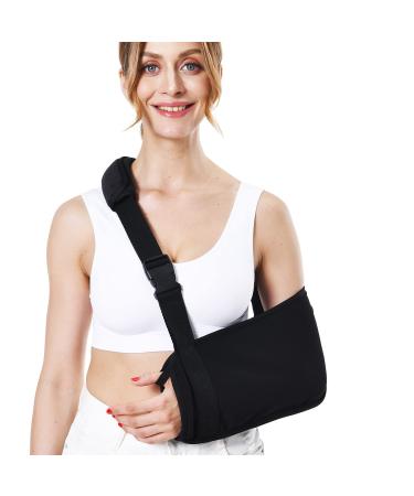 Ledhlth Breathable Arm Sling Black for Broken Arm Men Women Youth Sling for Shoulder Injury Soft Adults Sling for Torn Rotator Cuff Comfortable Elbow Wrist Sling for Dislocated Shoulder - Buy Online on GoSupps.com