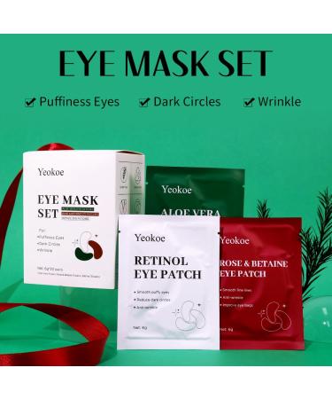 Under Eye Patches for Puffy Eyes & Dark Circles | Anti-Wrinkle Eye Masks with Retinol Aloe Vera & Rose | Perfect Stocking Stuffers for Women - Buy Online on GoSupps.com