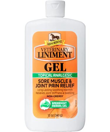 Absorbine Veterinary Liniment Gel 12 oz - Topical Menthol Analgesic for Pain Relief - Buy Online on GoSupps.com