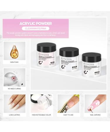 COSCELIA Transparent 3D Nail Extensions Powder - No Lamp Needed 8g - Shop Internationally! - Buy Online on GoSupps.com