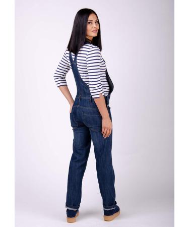Wash Clothing Co. Darkwash Denim Maternity Dungarees | Pregnancy Overalls IVY 20 Blue - Buy Online on GoSupps.com