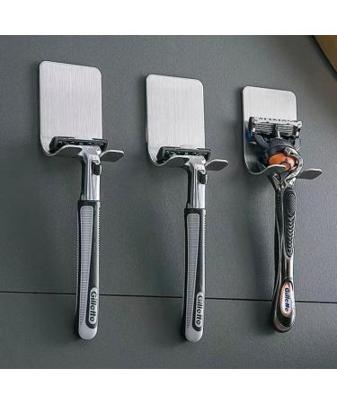 Lianrises 3-Piece Shower Razor Holder - Adhesive Stainless Steel Hooks for Bathroom - No Drilling Waterproof Multi-Purpose Organizers - Buy Online on GoSupps.com