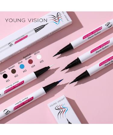 siduytin Eyeliner Pen Stylish Portable Cosmetic Colorful Quick Dry Smooth Waterproof Eye Liner Lady Home Make Up Accessories Pink - Buy Online on GoSupps.com