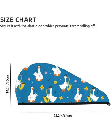 Buy Cartoon Goose Hair Towel Wrap | Fast Drying Hair Turban & Turban for Quick Hair Drying - Perfect for All Hair Types - Buy Online on GoSupps.com