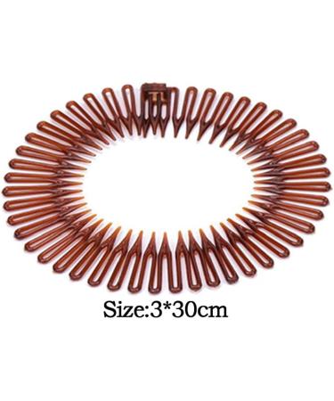 Stretch Hair Combs Plastic Full Circle Headband Flexible Hair Clip Sports Hair Wrap Holder for Women Girls Style 1 - Buy Online on GoSupps.com