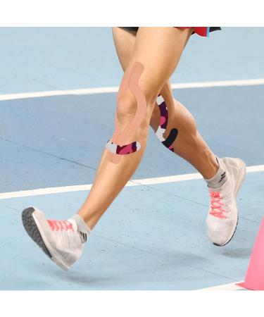 2 Rolls Kinesiology Tape - Waterproof Elastic Athletic Support for Muscles & Joints Pain Relief | Ideal for Gym Fitness Running & Sports - Buy Online on GoSupps.com