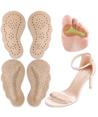 Urwalk Leather Ball of Foot Cushions for High Heels  Non-Slip Comfortable Forefoot Pads Metatarsal Pads All Day Pain Relief  Toe Cushions for Forefoot - 2 Pairs (Beige(Pigskin) + Khaki(Sheepskin))  - Buy Online on GoSupps.com