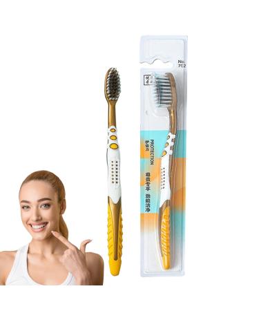 Toothbrush with soft bristles portable toothbrush - manual clean toothbrush with soft bristles - soft toothbrush with dental floss sensitive soft toothbrush for family women and