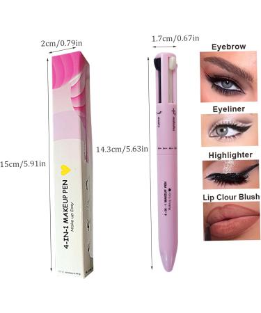 4 in 1 Makeup Pen Multifunctional Makeup Pencil from Eyeliner Lip Liner Brow Pencil and Highlighter Easy-to-Apply & Compact Makeup Accessories Style 1 - Buy Online on GoSupps.com