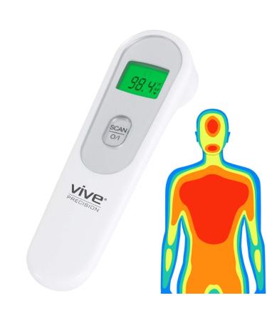 Vive Forehead Thermometer - Infrared Temperature Temporal No Touch Termometro for Adults and Kids - Touchless Digital Sensor - Non-Contact Temporal Artery Fever Indicator - Instant Read