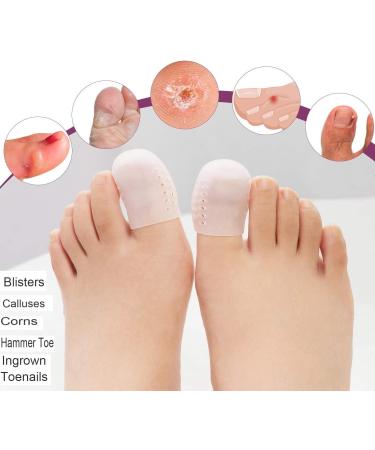 10 Pcs Big Toe Cap Breathable Toe Protector Toe Cover Sleeves with Holes Provides Relief from Missing or Ingrown Toenails Cracked Big Toe Corns Blisters Hammer Toes Toe Rubber Reduce Friction - Buy Online on GoSupps.com