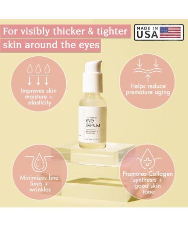 Shop Bella V rit Vegan Tri-Peptide Eye Serum | Smooth Fine Lines Brightens Dark Circles & De-Puffs Bags | Hyaluronic Acid & Bergamot - 1 Fl Oz - Buy Online on GoSupps.com