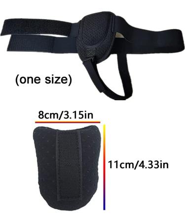 Samnuerly Inguinal Hernia Belt - Adjustable Medical Bandage with Removable Compression Pads for Groin Pain Relief - Buy Online on GoSupps.com