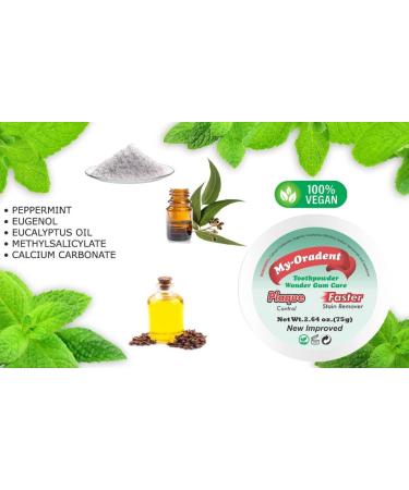 Natural Gum Care Powder - Effective Treatment for Gingivitis Bleeding Gums & Bad Breath - Organic Vegan 75g - Buy Online on GoSupps.com