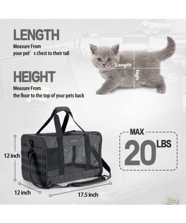 VEAGIA Pet Carrier for Medium Cats & Small Dogs - Black | Under 25 lbs - Buy Online on GoSupps.com