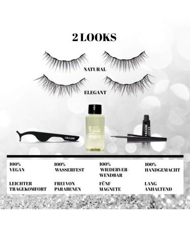 CB Lash Luxury Collection: Premium Magnet Eyelashes & Eyeliner Set - Natural Look Waterproof Includes Cleaner & Tweezers - Buy Online on GoSupps.com