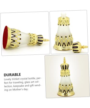Healeved Essential Oil Bottle Crown Perfume Bottle Empty Essential Oil Container Empty Perfume Container Portable Perfume Bottle Refillable Bottle Glass Sample Bottle Glass Perfume Bottle - Buy Online on GoSupps.com