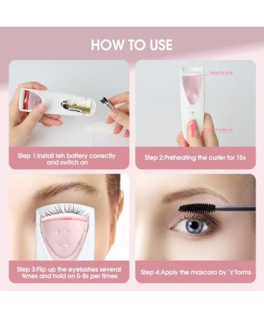 TOUCHBeauty Heated Eyelash Curler - Electric Makeup Tool for Long-Lasting Curls | AG-2003AP (Pink) - Buy Online on GoSupps.com