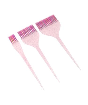 Alipis 3 pi ces Set de Pinceaux de Teinture Long Manche avec Paillettes Brosses Applicatrices de Couleur pour Salon Outil de Coiffure Portable Facile Utiliser pour Coloration et