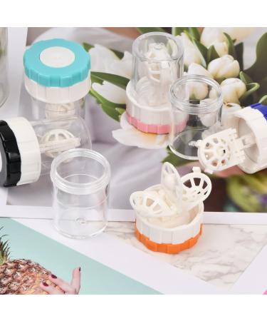 Zsanhua 5 Pieces Contact Lens Barrel Cases Plastic Portable Contact Lens Cleaner Washer Manual Rotation Contact Lens Cleaning Case for Daily Eyes Care (5 Colors) - Buy Online on GoSupps.com