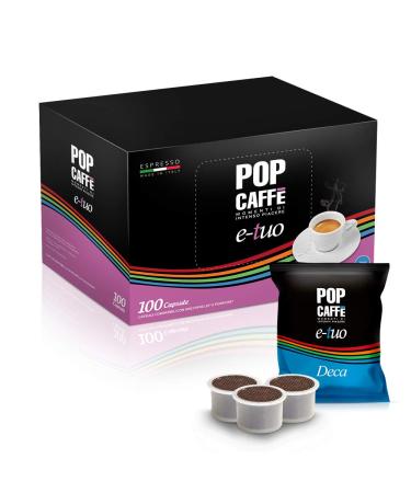 POP CAFFE' 100 Capsules ''e-tuo'' m lange 2 cremeux compatibles coffee machine Mitaca MPS Fior fiore coop Lui espresso Martello.
