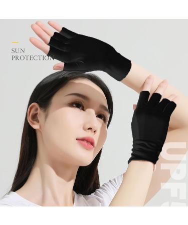 Uv Glove for Gel Manicures Breathable Uv Protection Gloves UPF50+ Fingerless Manicure Gloves for Nail Art Supplies White Black - Buy Online on GoSupps.com