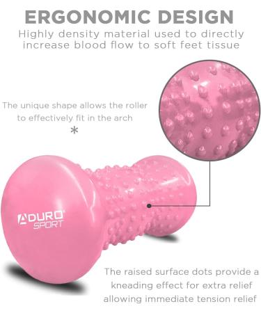 Aduro Foot Massager Roller - Pain Relief & Reflexology Therapy Tool for Feet (Pink) - Buy Online on GoSupps.com