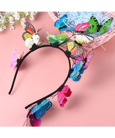 Lurrose Butterfly Headband Set - Bohemian Fascinator Hats for Weddings Tea Parties & Festivals | Hair Accessories & Party Crowns - Buy Online on GoSupps.com