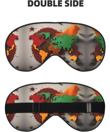 World Map Made of Spices Print Double-Sided Eye Mask Soft and Light Blocking for Enhancing Sleep Quality - Buy Online on GoSupps.com