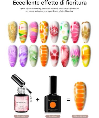 Floral Nail Gel - 15ml UV LED Blooming Nail Gel | Long-lasting nail gel for travel outdoor use home business trips and school - Buy Online on GoSupps.com