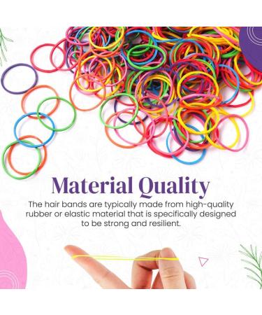 3000 Pcs Multicolor Elastic Hair Bands for Women and Girls - Small Hair Ties in Red, Black, Blue, and Pink - Buy Online on GoSupps.com