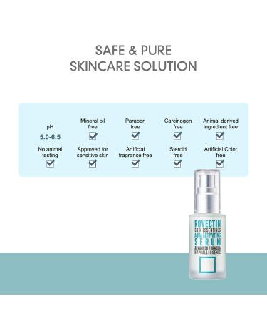 ROVECTIN Aqua Activating Serum | Anti-Aging Facial Serum with Vitamin E Niacinamide & Hyaluronic Acid | Moisturizing & Brightening Korean Vegan Skincare (1.2 fl.oz - Buy Online on GoSupps.com