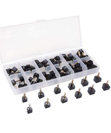 24 Pairs High Heel Tips Shoes Replacement Tap Caps 6 Size 8 /9/10/11/12/12.5mm U-Shape  Black