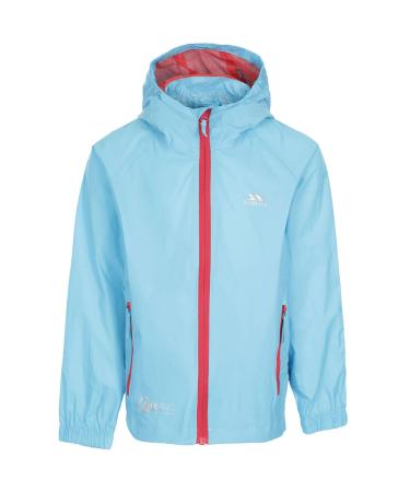 Trespass Unisex Kids Qikpac Jacket Compact Packable Waterproof Rain Jacket (Pack of 1) 9/10 Aquatic