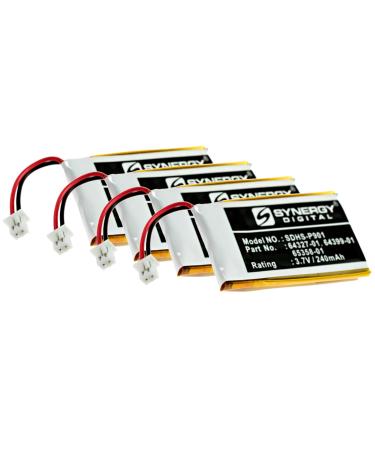 Synergy Digital Replacement Batteries Compatible with Plantronics 65358-01 Replacement (Li-Pol 3.7V 240 mAh) pack includes: 4 x SDHS-P901 Batteries