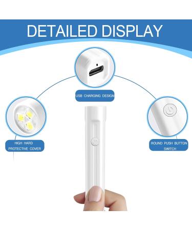 SULIVES UV Nail Lamp for Gel Nails - Rechargeable Handheld Nail Dryer with USB Plug - Smart Sensor LED UV Light for Gel Polishes and Nail Gel Strips (White) - Buy Online on GoSupps.com