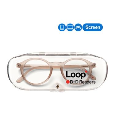 Shop B+D Blue Light Blocking Reader Glasses - Loop Readers in Nude Color (+1.50) for Comfortable Screen Time - International Shipping Available - Buy Online on GoSupps.com