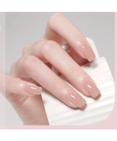 GAOY Jelly Gel Nail Polish Set - 16ml Nude Glitter Soak Off UV Gel - DIY Manicure at Home - 2228 2229 - Buy Online on GoSupps.com