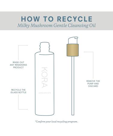 KORA Organics Milky Mushroom Oil Cleanser - Certified Organic & Cruelty Free - 5.07 oz - Cleanse & Nourish | 5 Fl Oz - Buy Online on GoSupps.com