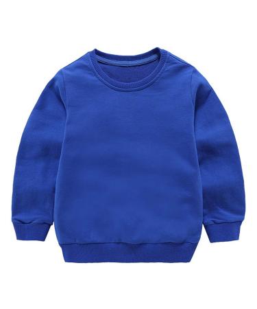 Taigood Kids Jumper for Boys Cotton Sweatshirt Long Sleeve T Shirts Pullover Autumn Winter Age 1-7 Years 12-18 Months Blue