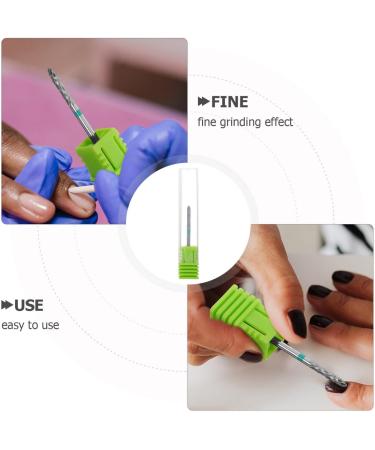 Baluue Nail Drill Bits Tungsten Steel Manicure Drill Bit Electric Pedicure Manicure Grinding Nail Art Tools for Manicure Pedicure Home Salon Green - Buy Online on GoSupps.com