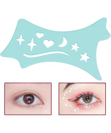 Eyeshadow and Eyeliners Stencils Pad | Soft Precision Eyeliners Stencils | Winged Tip Look Reusable Cleaning Cloths Beveled Design Eye Liners Blue - Buy Online on GoSupps.com