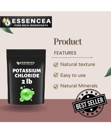 Essencea Pure Bulk Ingredients Potassium Chloride Powder 2lb | Potassium Supplement (32oz) - Buy Online on GoSupps.com