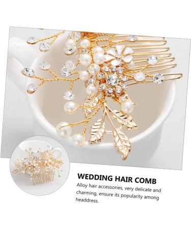 DOITOOL 1pc Bridal Comb Wedding Hair Comb Women Hair Comb Hair Comb for Hair Accessories Rhinestone Headpiece Pearl Hair Barrettes Comb for Bridal Flowers Alloy Hairpin Bride - Buy Online on GoSupps.com