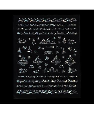 3D Snowflake Christmas Silver Nail Art Stickers Self Adhesive Manicure Decor Transfer Decals(189) Style189 - Buy Online on GoSupps.com