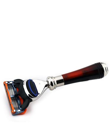 Luxury Turtle Armor 5-Edge Men's Shaving Knife Holder - German Stainless Steel & Chrome-Plated Mini-Grip Design - Buy Online on GoSupps.com